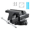 Heavy Duty Bench Vise 10-Inch, Ductile Iron Workbench Vise with 360° Swivel Base, Anvil & Pipe Jaws, 9,000 lb Clamping Force