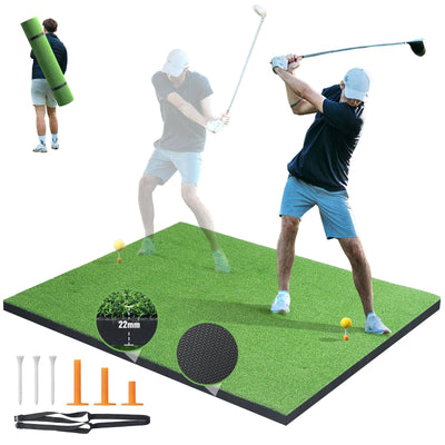 VEVOR 5x4ft Golf Hitting Mat Turf Golf Training Aid Indoor Outdoor Practice 