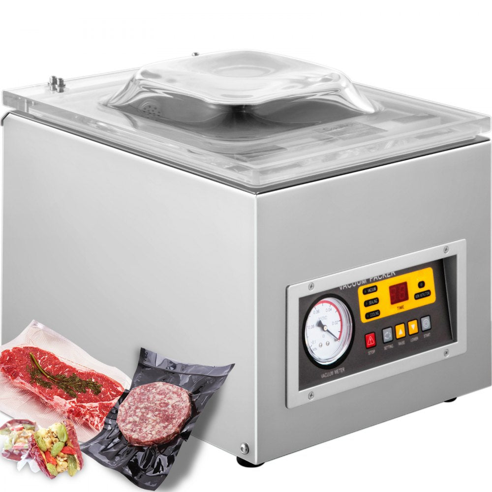 VEVOR Chamber Vacuum Sealer Machine DZ 260S Commercial Kitchen Food Chamber Vacuum Sealer, 110V Packaging Machine Sealer for Food Saver, Home, Commercial Using 