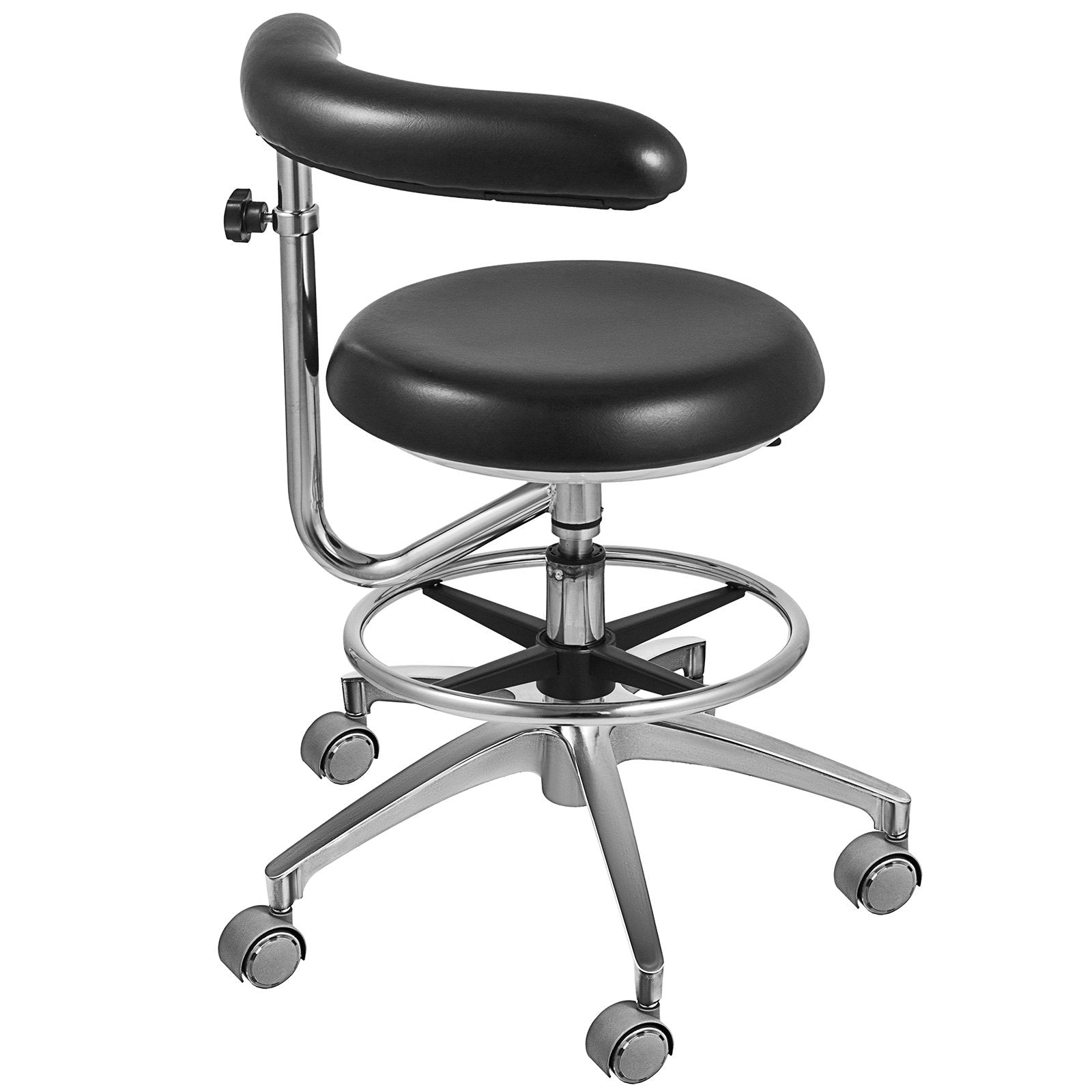 VEVOR Medical Dental Stool Dentist Chair with 360 Degree Rotation Armrest PU Leather Assistant Stool Chair Height Adjustable Doctor Chair 
