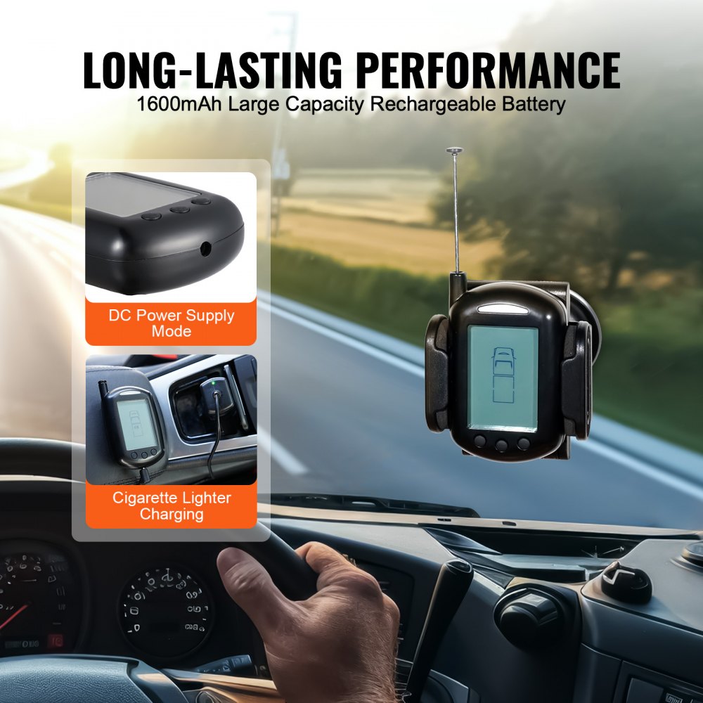 VEVOR RV Tire Pressure Monitoring System Real Time Trailer TPMS 6 Sensors 