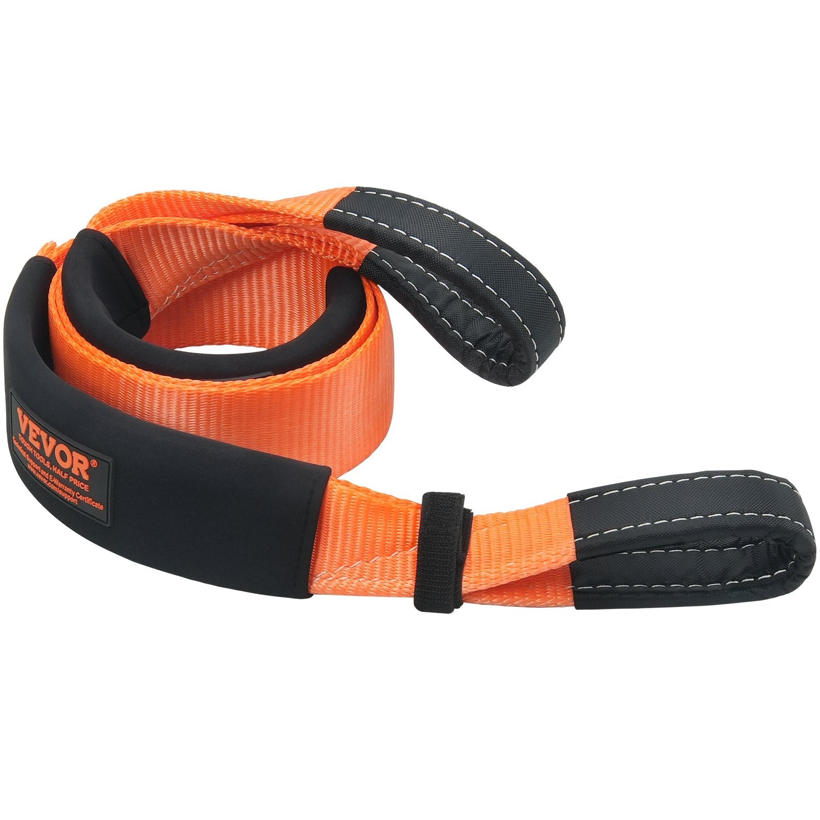 VEVOR Recovery Tow Strap 3 inches, 8 feet 36,000 lbs Break Strength, Triple Reinforced Loop Straps, Tree Saver, Winch Line Extension Strap, Off Road Towing and Recovery, Extreme Weather Resistance 