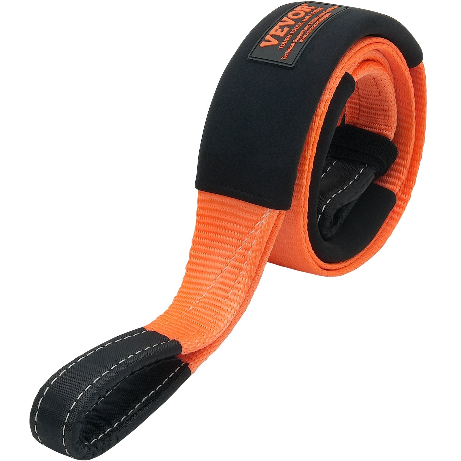 VEVOR Recovery Tow Strap 3 inches, 8 feet 36,000 lbs Break Strength, Triple Reinforced Loop Straps, Tree Saver, Winch Line Extension Strap, Off Road Towing and Recovery, Extreme Weather Resistance 