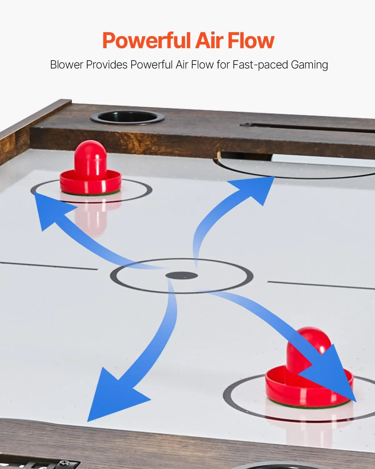 VEVOR 3-in-1 Combo Game Table Set, 54" Multi-Game Table with Air Hockey, Ping Pong, and Foosball 