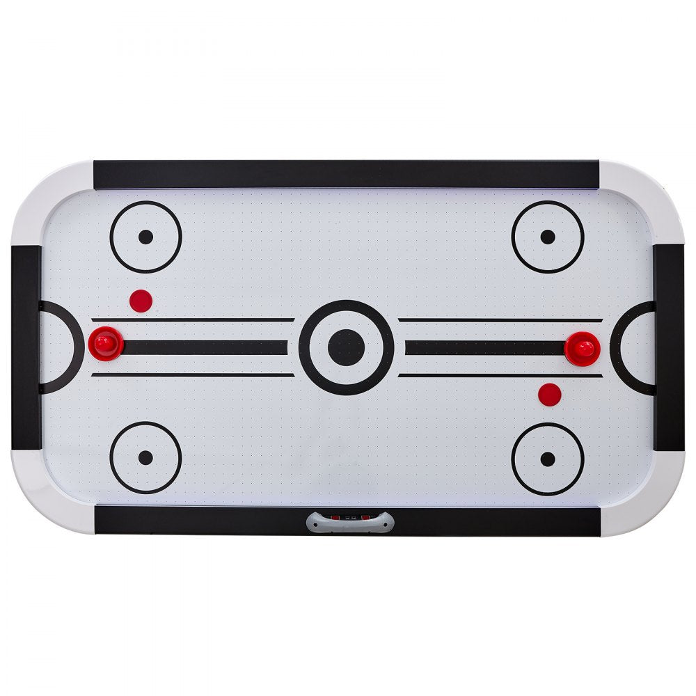 VEVOR Air-Powered Hockey Table, 72" Indoor Hockey Table for Kids and Adults, LED Sports Hockey Game with 2 Pucks, 2 Pushers, and Electronic Score System, Arcade Gaming Set for Game Room Family Home 