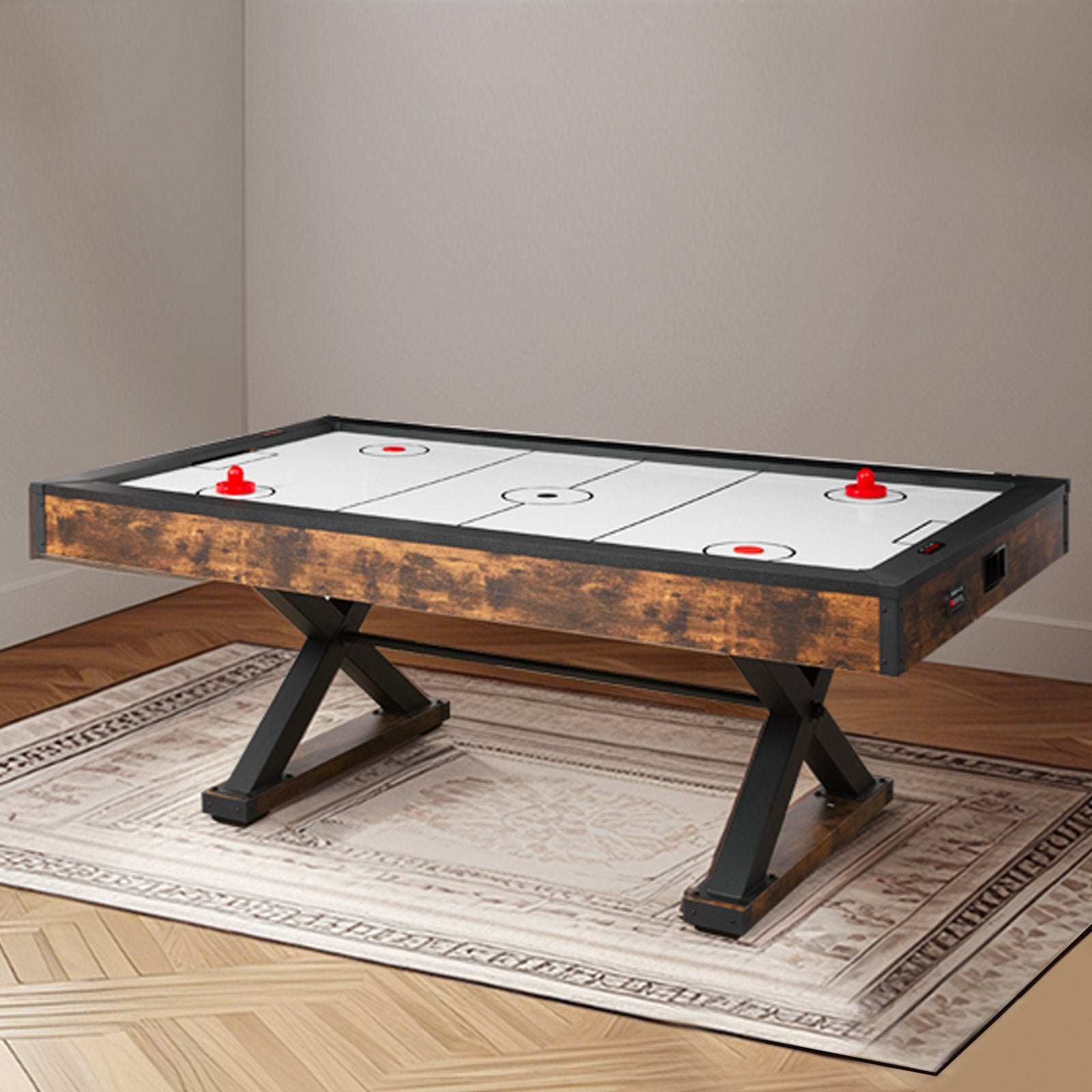 VEVOR 84" Air Hockey Table Air Powered Arcade Table Electronic Scorer Pushers 