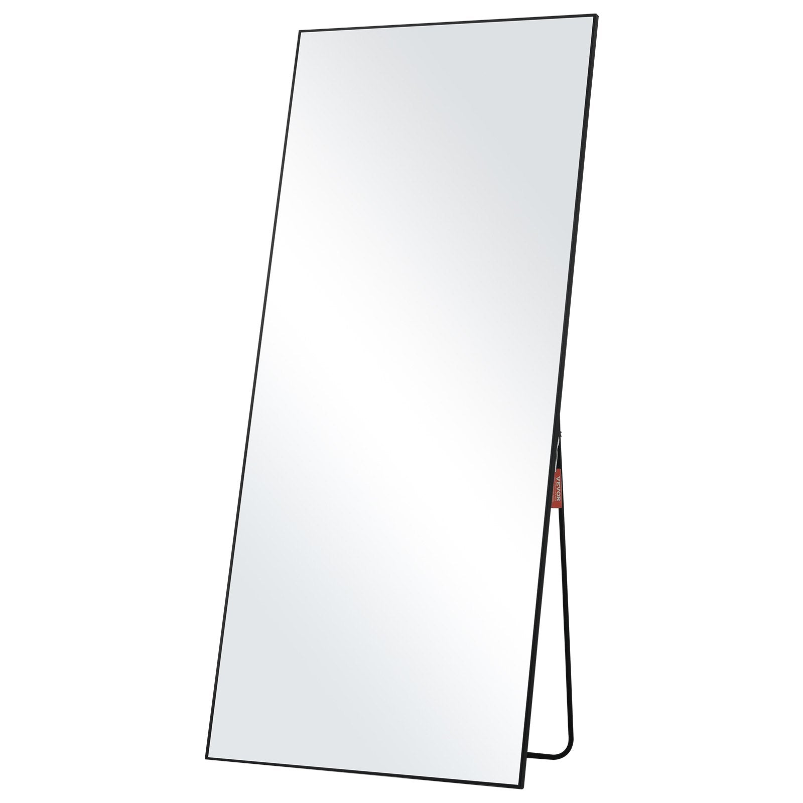 VEVOR Full Length Mirror, 71'' x 31'', Extra Large Standing Hanging or Leaning Rectangle Floor Tempered Mirror with Stand Aluminum Alloy Frame, Full Body Dressing Mirror for Living Room Bedroom, Black 