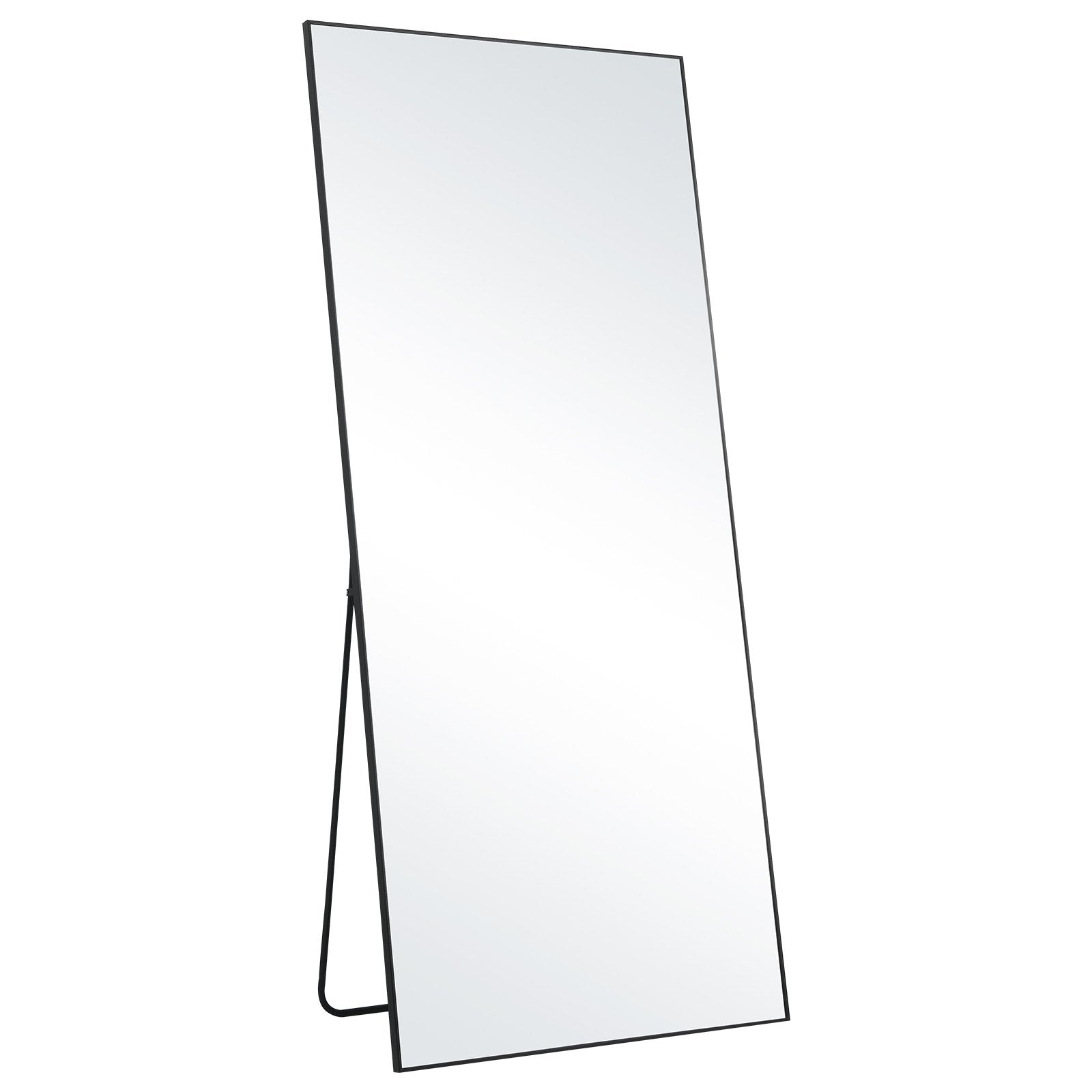 VEVOR Full Length Mirror, 71'' x 31'', Extra Large Standing Hanging or Leaning Rectangle Floor Tempered Mirror with Stand Aluminum Alloy Frame, Full Body Dressing Mirror for Living Room Bedroom, Black 