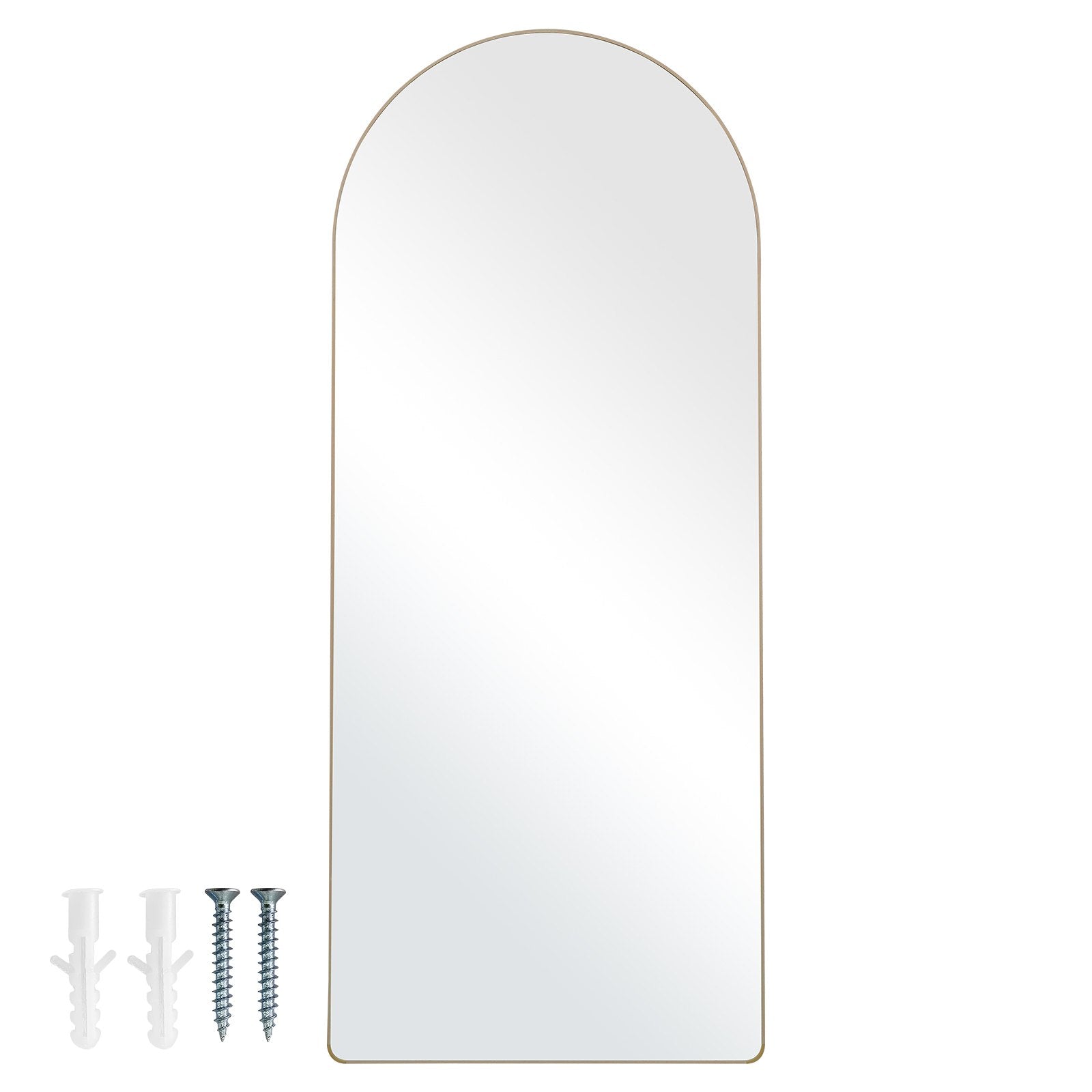 VEVOR Arched Full Length Mirror, 71'' x 30'', Large Free Standing Leaning Hanging Wall Mounted Floor Mirror with Stand Aluminum Alloy Frame, Full Body Dressing Mirror for Living Room Bedroom 