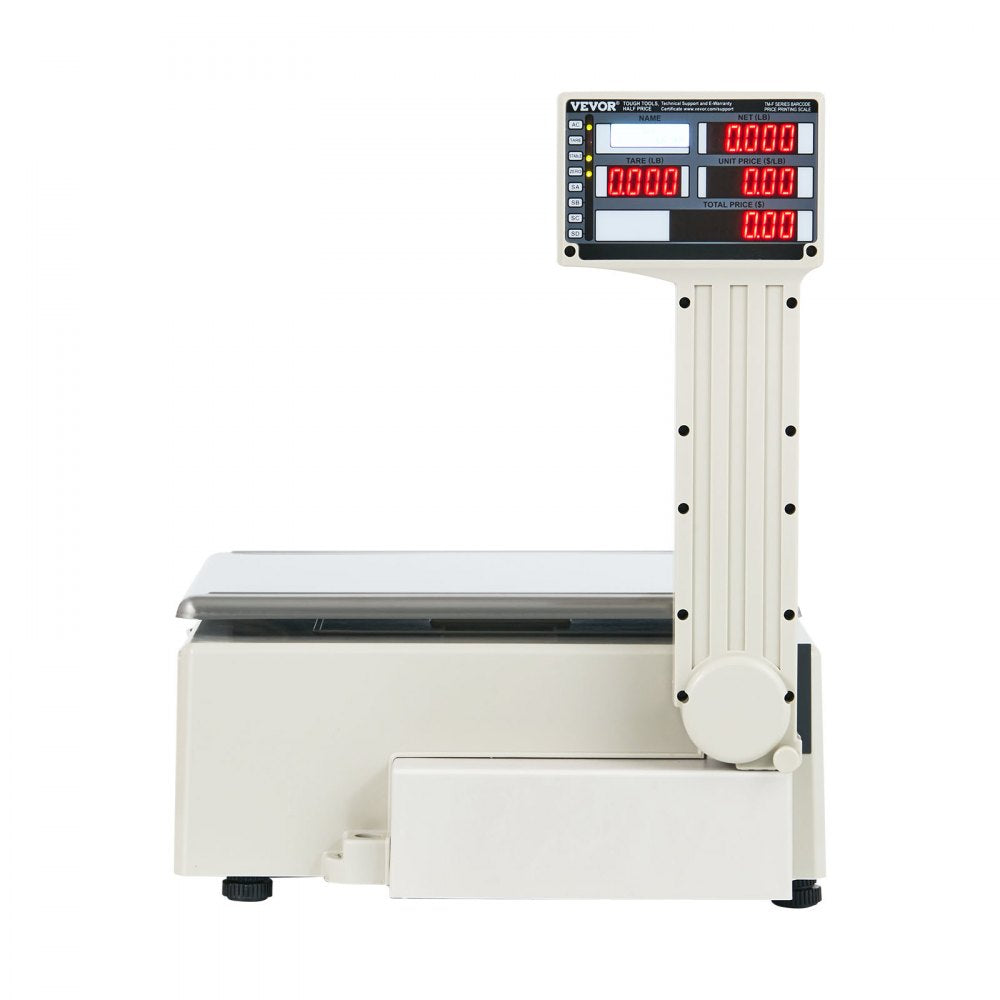VEVOR Electronic Price Computing Scale, 66 LB Digital Deli Weight Scales, LCD & LED Digital Commercial Food Fruit Meat Produce Counting Weight, for Retail Store, Kitchen, Restaurant Market, and Farmer 