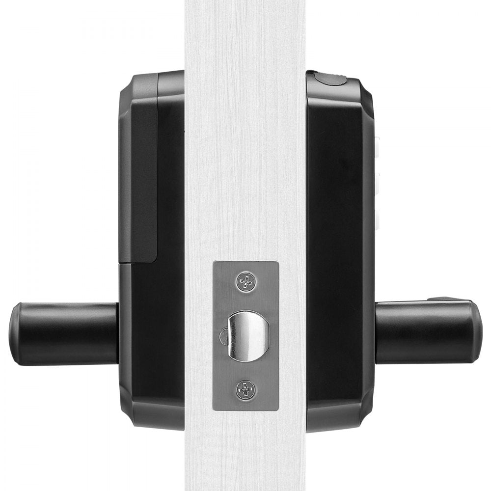 VEVOR Keyless Entry Door Lock, Password and Key Unlock Combination Door Lock, Electronic Keypad Entry Lever, Auto-Locking Keypad Door Lock with Deadbolt for Front Door, Matte Black, 5.63 x 2.76 in 