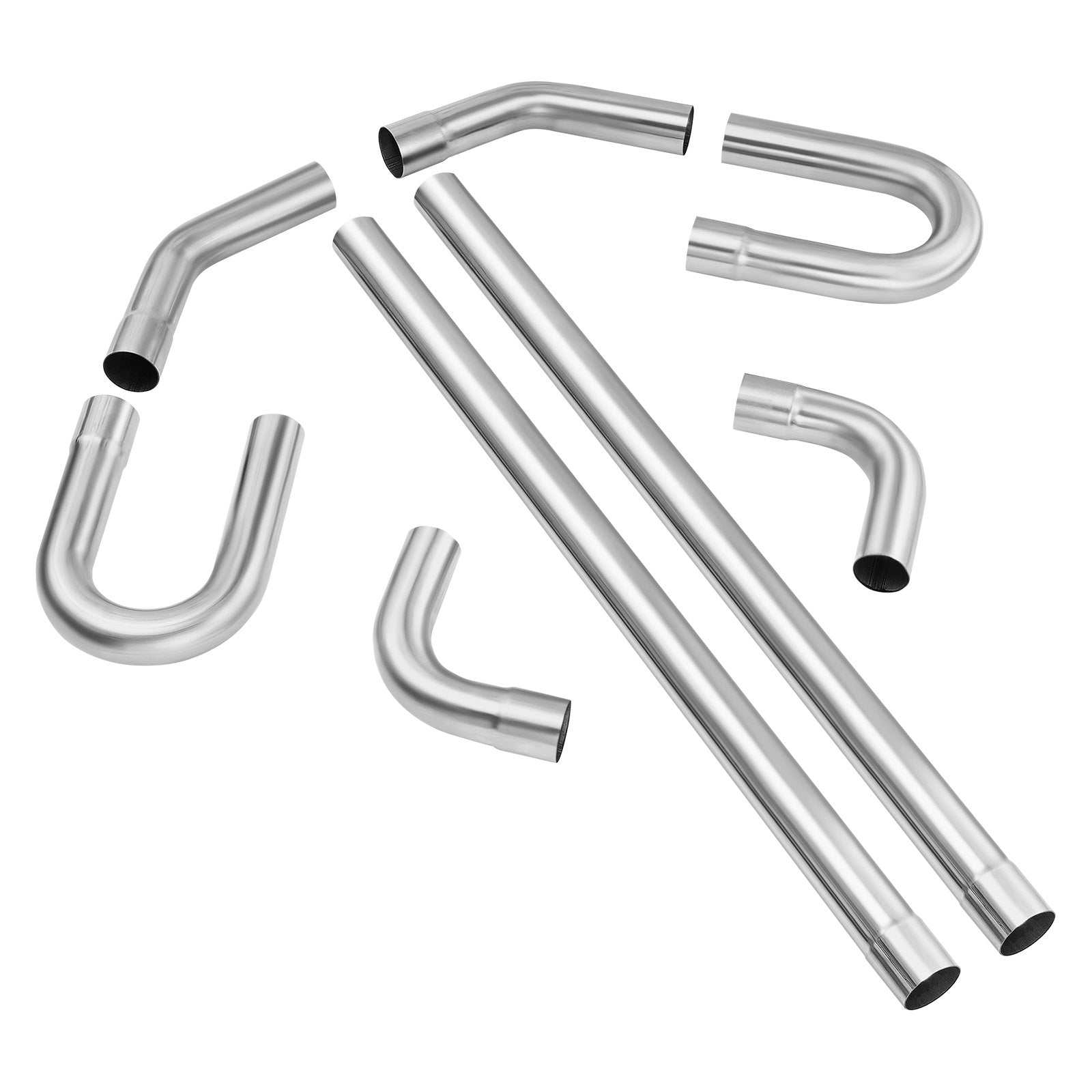 VEVOR DIY Universal Exhaust Kit 8 Pieces Exhaust Pipe Kit with Slip-Fit Joint 