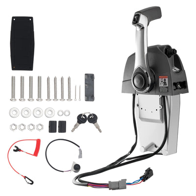 VEVOR Boat Throttle Control, 5006186 Top-Mounted Outboard Remote Control Box for Evinrude Johnson, Marine Throttle Control Box with Power Trim Switch and Lanyard 