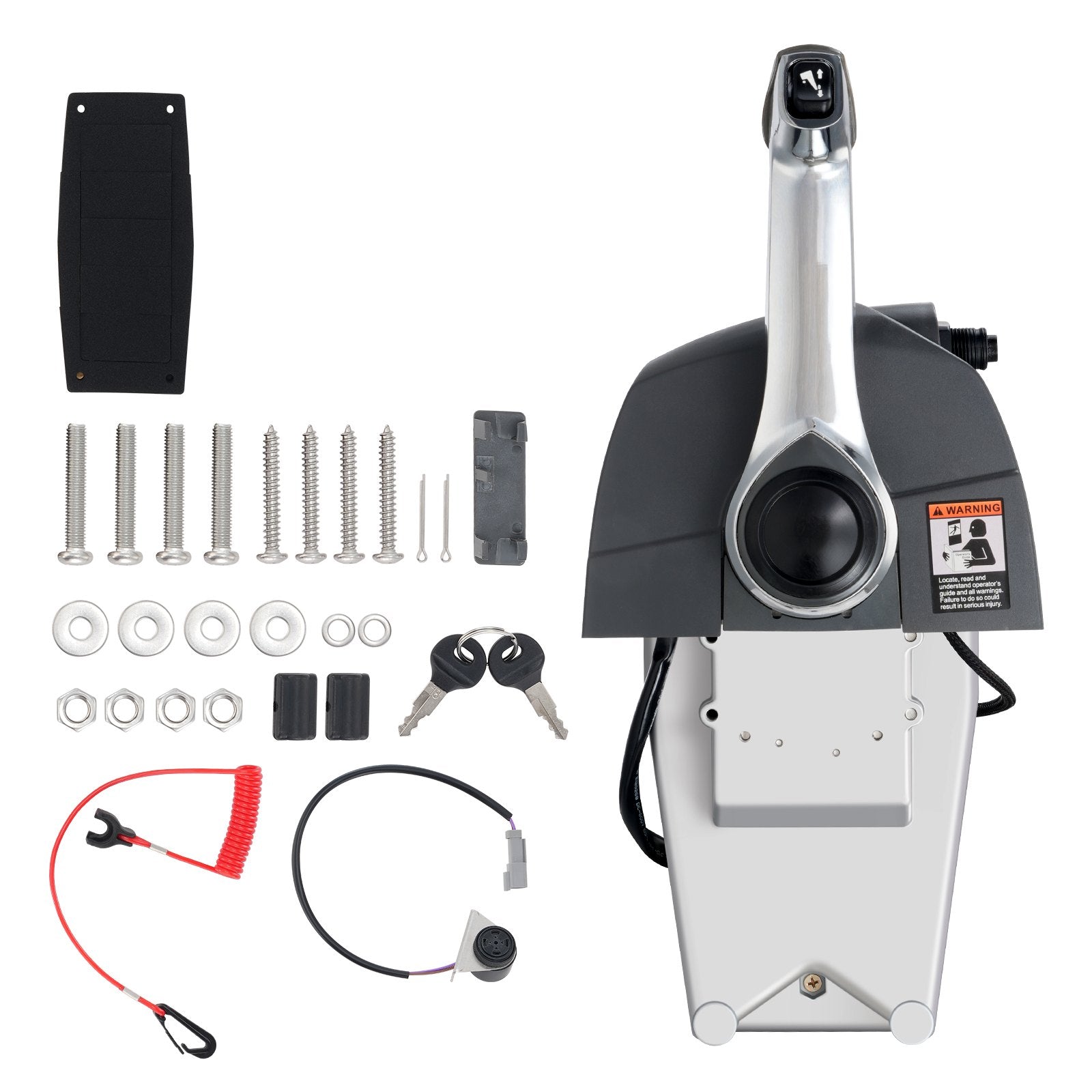VEVOR Boat Throttle Control, 5006186 Top-Mounted Outboard Remote Control Box for Evinrude Johnson, Marine Throttle Control Box with Power Trim Switch and Lanyard 