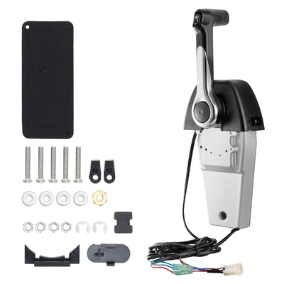 VEVOR Boat Throttle Control, 704-48205-P1 Top-Mounted Outboard Remote Control Box for Yamaha 4-Stroke, Marine Throttle Control Box with Power Trim Switch and 4.6 ft Harness with 5 Pin Connector 