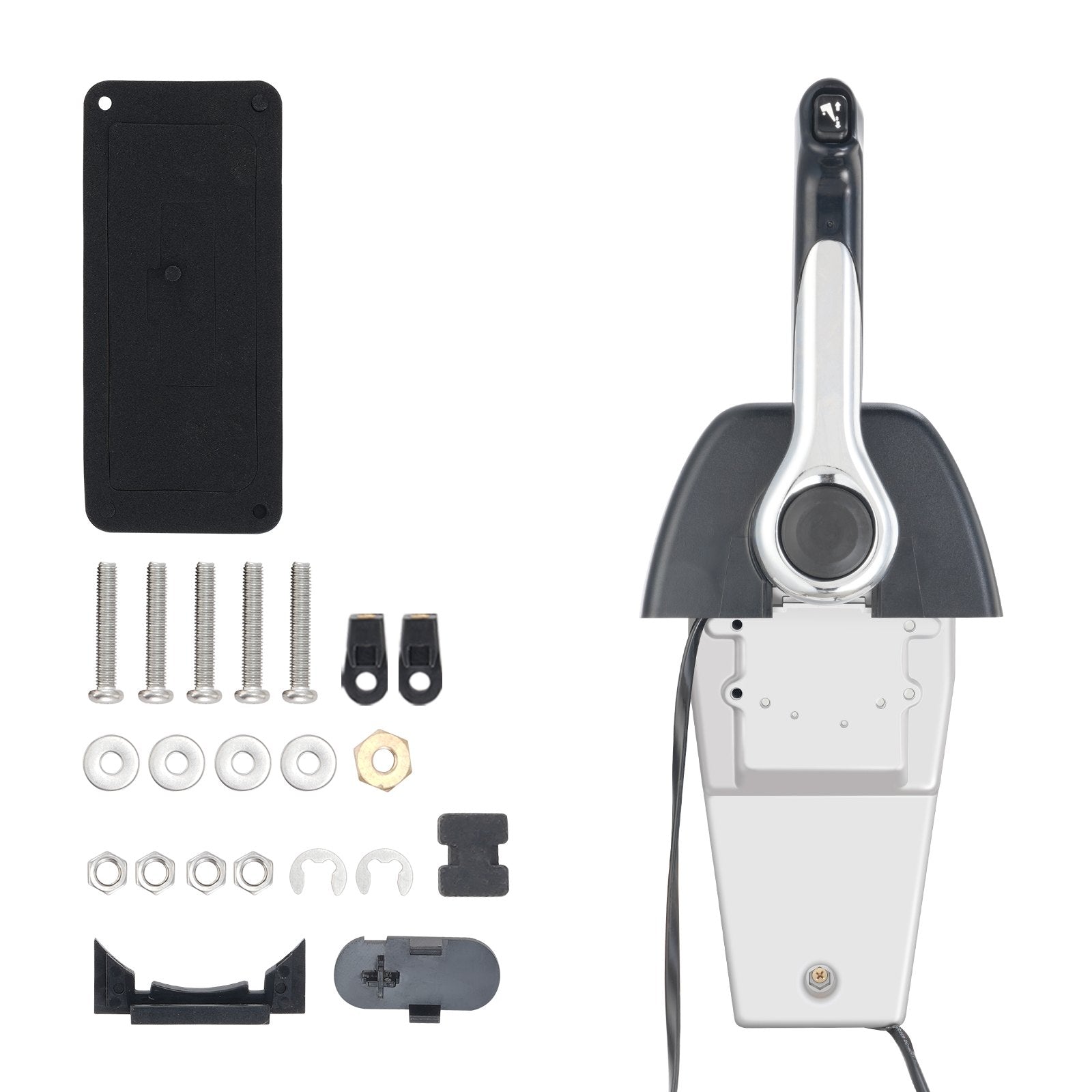 VEVOR Boat Throttle Control, 704-48205-P1 Top-Mounted Outboard Remote Control Box for Yamaha 4-Stroke, Marine Throttle Control Box with Power Trim Switch and 4.6 ft Harness with 5 Pin Connector 