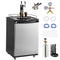 VEVOR Beer Kegerator, Dual Tap Draft Beer Dispenser, Full Size Keg Refrigerator With Shelves, CO2 Cylinder, Drip Tray & Rail, 32°F- 75.2°F Temperature Control, Holds 1/6, 1/4, 1/2 Barrels, Black