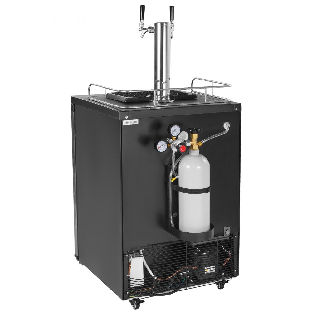 VEVOR Beer Kegerator Draft Beer Dispenser Full Size Keg Refrigerator Dual Tap 