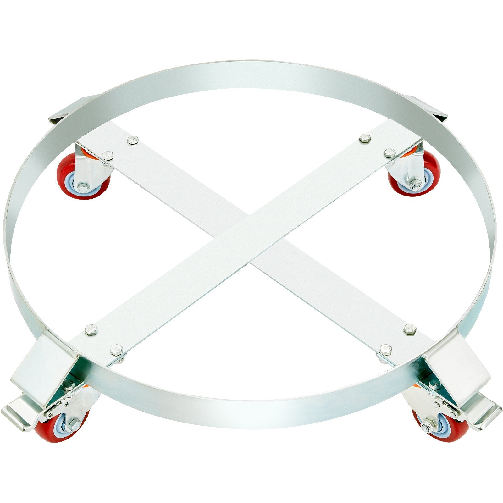 VEVOR 2PCS 55 Gallon Heavy Duty Drum Dolly, 1000 lbs Load Capacity, Barrel Dolly Cart Drum Caddy, Non Tipping Hand Truck Capacity Dollies with Steel Frame 4 Swivel Casters Wheel, for Drum Handling 