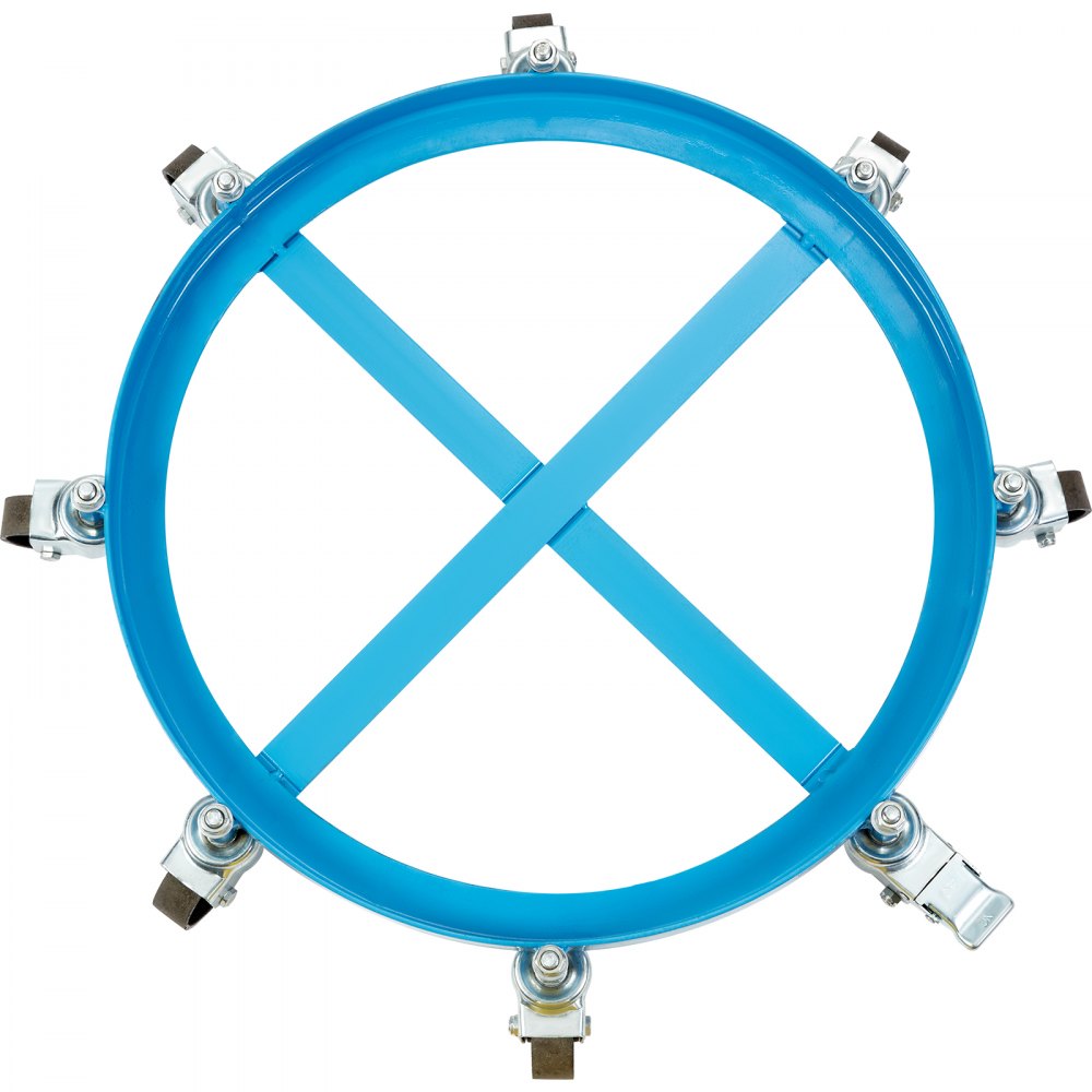 VEVOR 55 Gallon Heavy Duty Drum Dolly, 2000lbs Load Capacity, Barrel Dolly Cart Drum Caddy, Non Tipping Hand Truck Capacity Dollies with Steel Frame 8 Swivel Casters Wheel, for Warehouse Drum Handling 