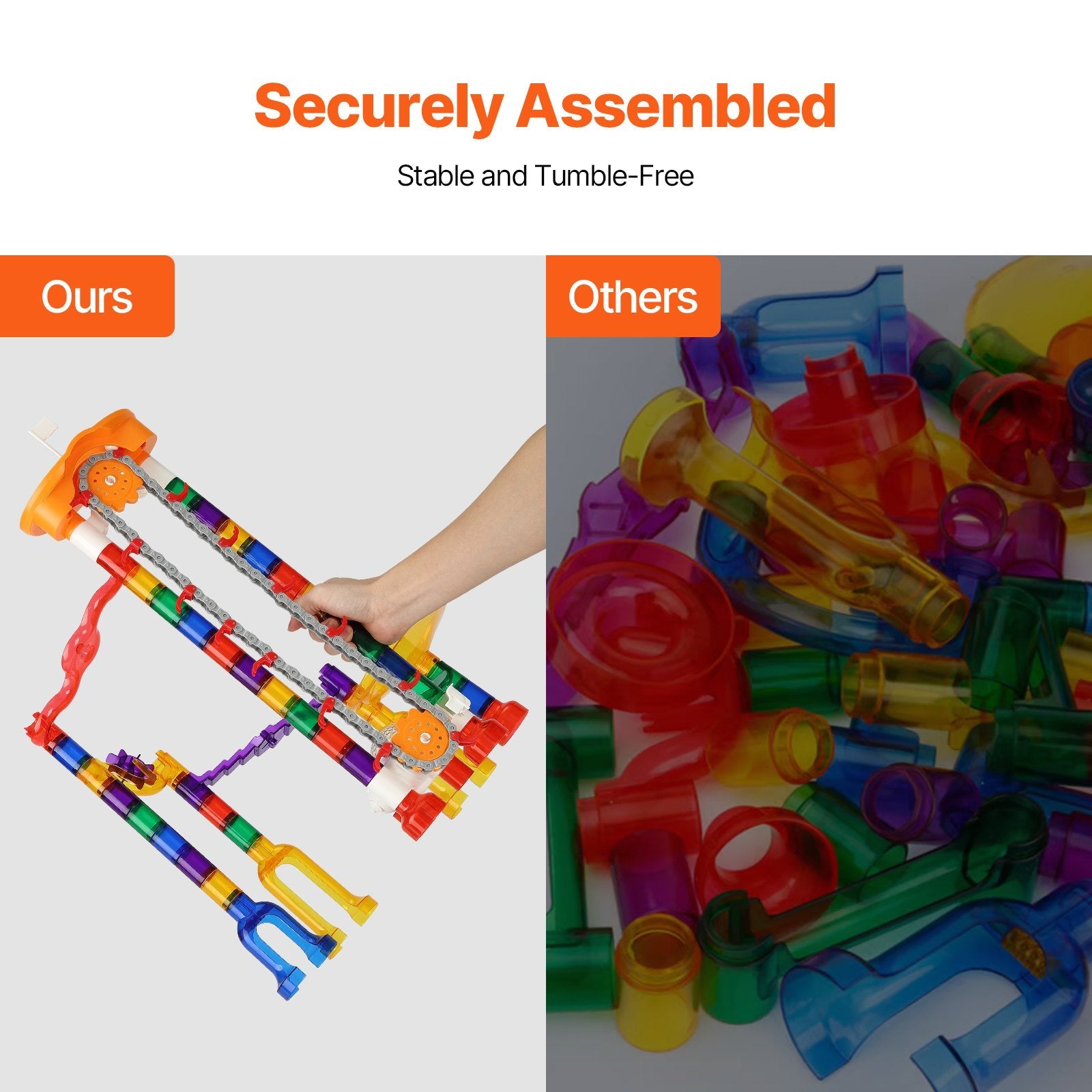 VEVOR Marble Run Set 153 PCS with Motorized Elevator Educational Gift for Kids 