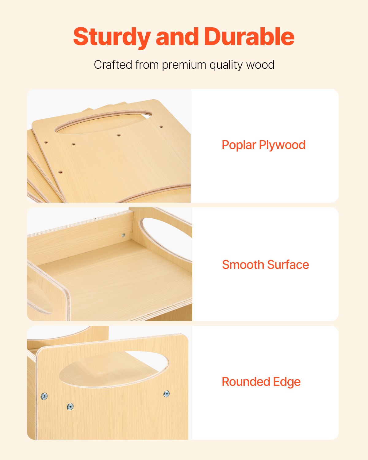 VEVOR Weaning Table and Chair Set Montessori Kids Activity Table and Chair Wood 