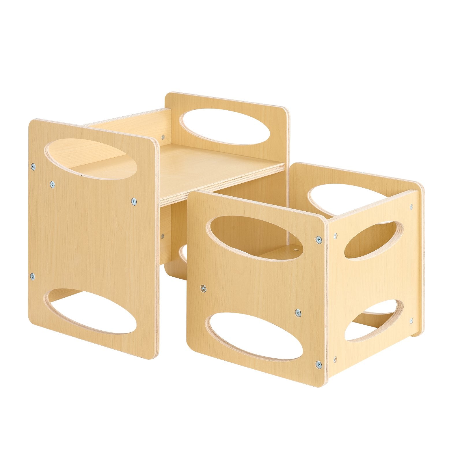 VEVOR Weaning Table and Chair Set Montessori Kids Activity Table and Chair Wood 
