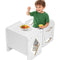 VEVOR Weaning Table and Chair Set Montessori Kids Activity Table and Chair White