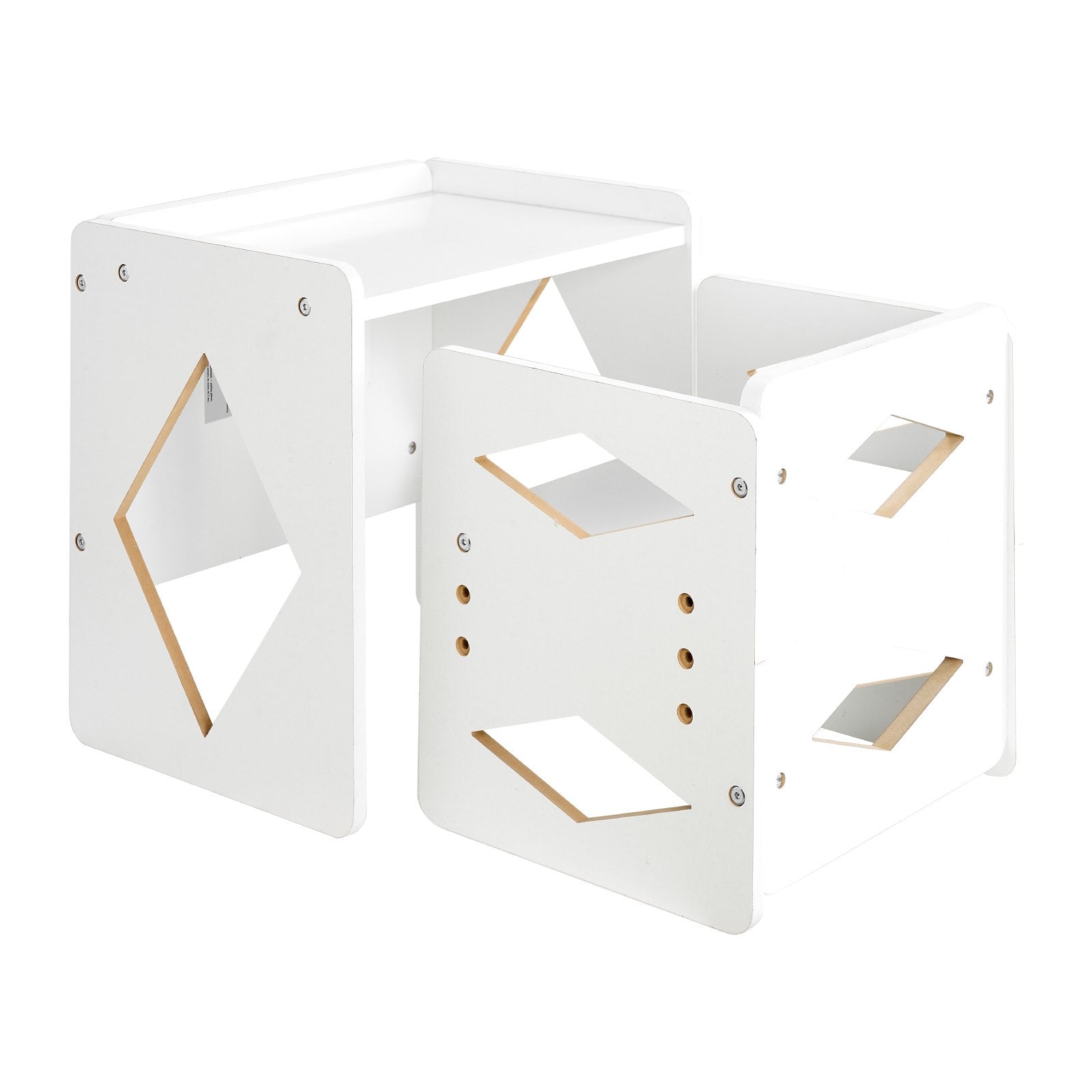 VEVOR Weaning Table and Chair Set Montessori Kids Activity Table and Chair White 