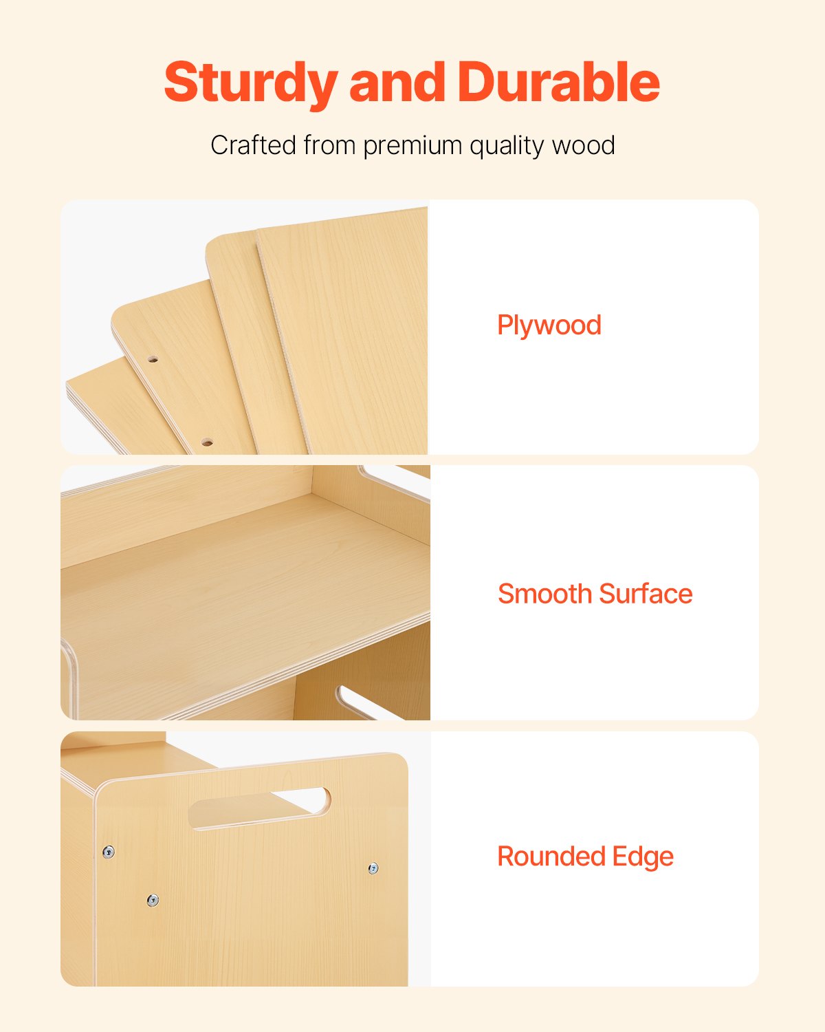 VEVOR Weaning Table and Chair Set Montessori Toddler Desk with 2 Chairs Wood 