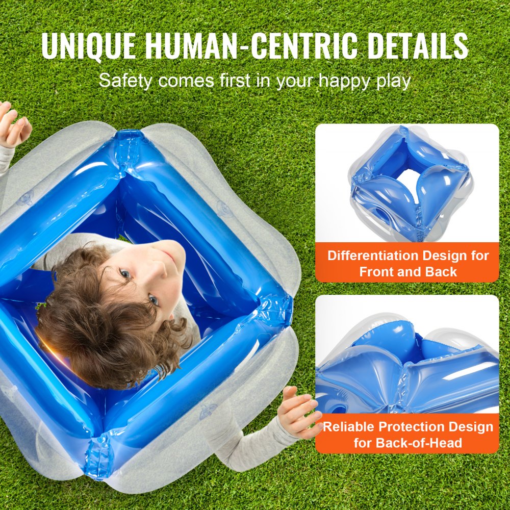 VEVOR Inflatable Bumper Balls 2-Pack, 2FT/0.6M Body Sumo Zorb Balls for Kids, Durable PVC Human Hamster Bubble Balls for Child Outdoor Team Gaming Play, Bumper Bopper Toys for Playground, Yard, Park 