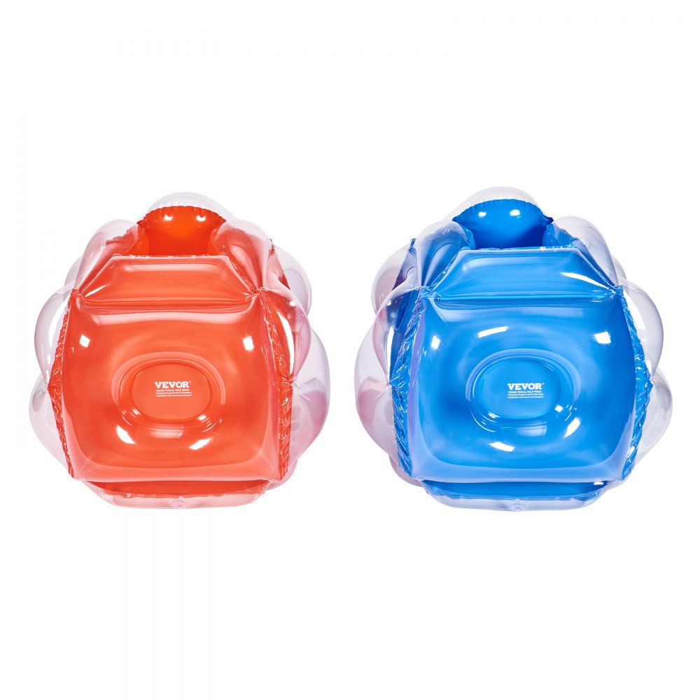 VEVOR Inflatable Bumper Balls 2-Pack, 2FT/0.6M Body Sumo Zorb Balls for Kids, Durable PVC Human Hamster Bubble Balls for Child Outdoor Team Gaming Play, Bumper Bopper Toys for Playground, Yard, Park 