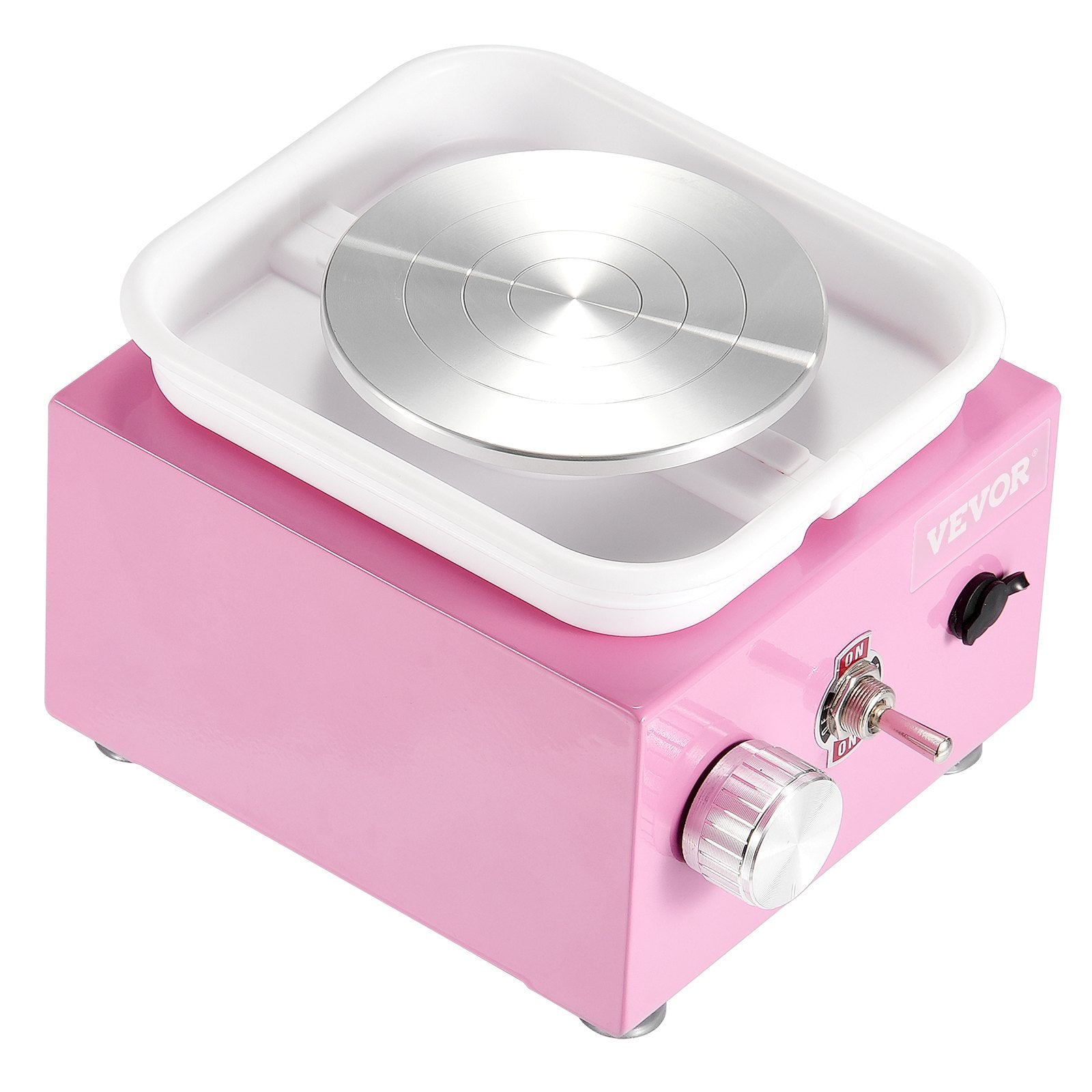 VEVOR Mini Pottery Wheel Electric Ceramic Wheel Machine 0-320RPM Speed Pink 