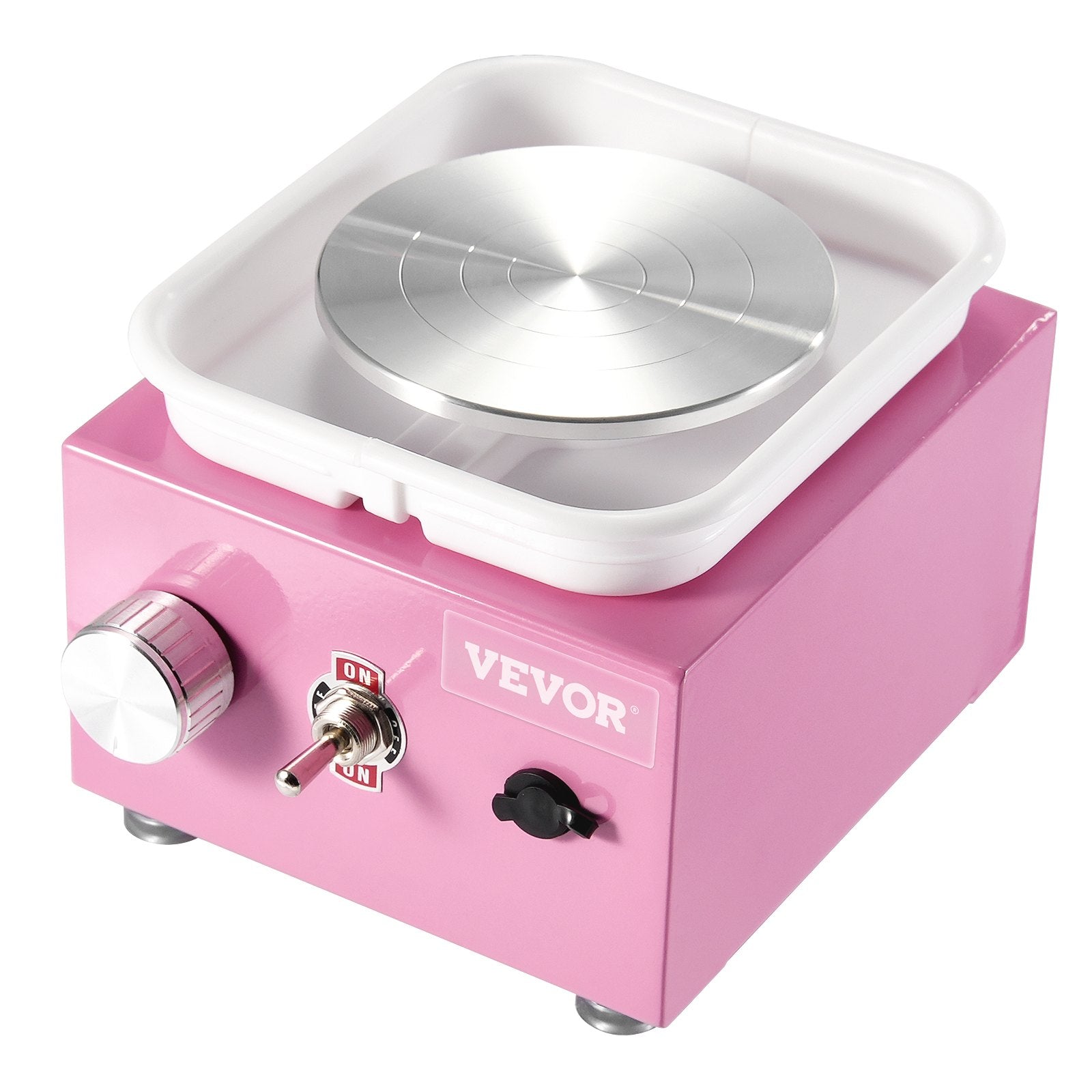 VEVOR Mini Pottery Wheel Electric Ceramic Wheel Machine 0-320RPM Speed Pink 