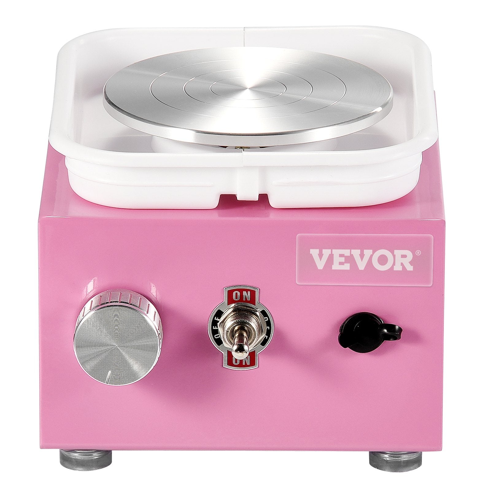 VEVOR Mini Pottery Wheel Electric Ceramic Wheel Machine 0-320RPM Speed Pink 