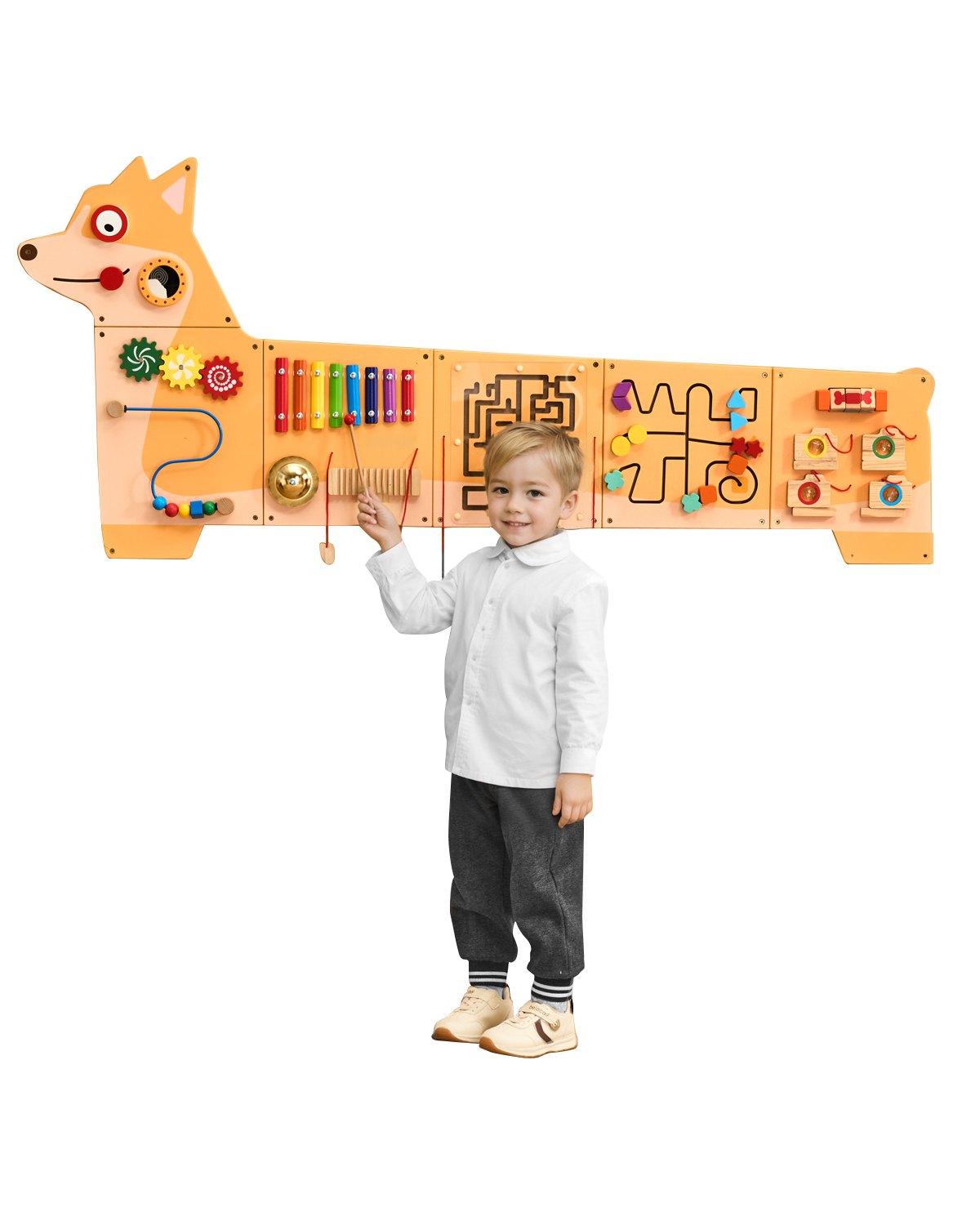 VEVOR Puppy Activity Wall Busy Board Panels 12 Activities Sensory Wall Panel 