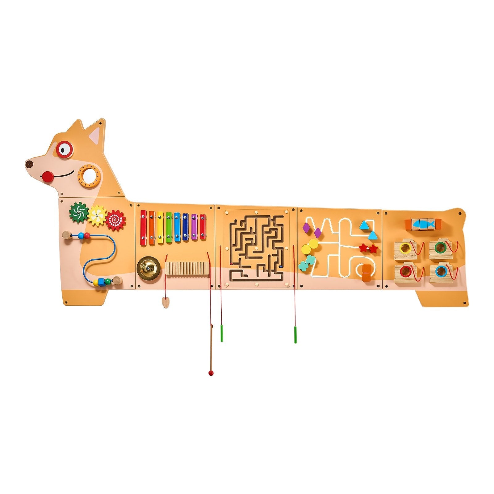 VEVOR Puppy Activity Wall Busy Board Panels 12 Activities Sensory Wall Panel 