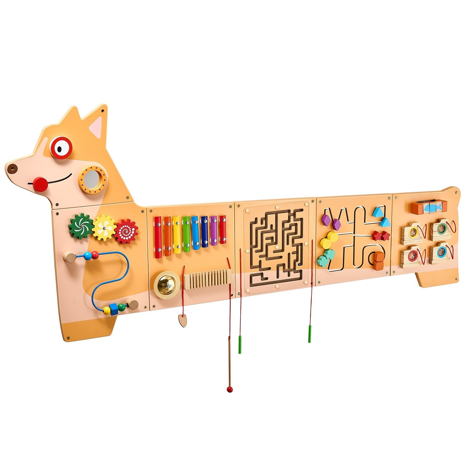 VEVOR Puppy Activity Wall Busy Board Panels 12 Activities Sensory Wall Panel 