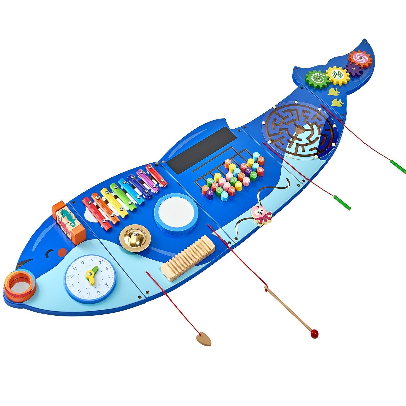 VEVOR Orca Activity Wall Busy Board Panels 12 Activities Sensory Wall Panel 