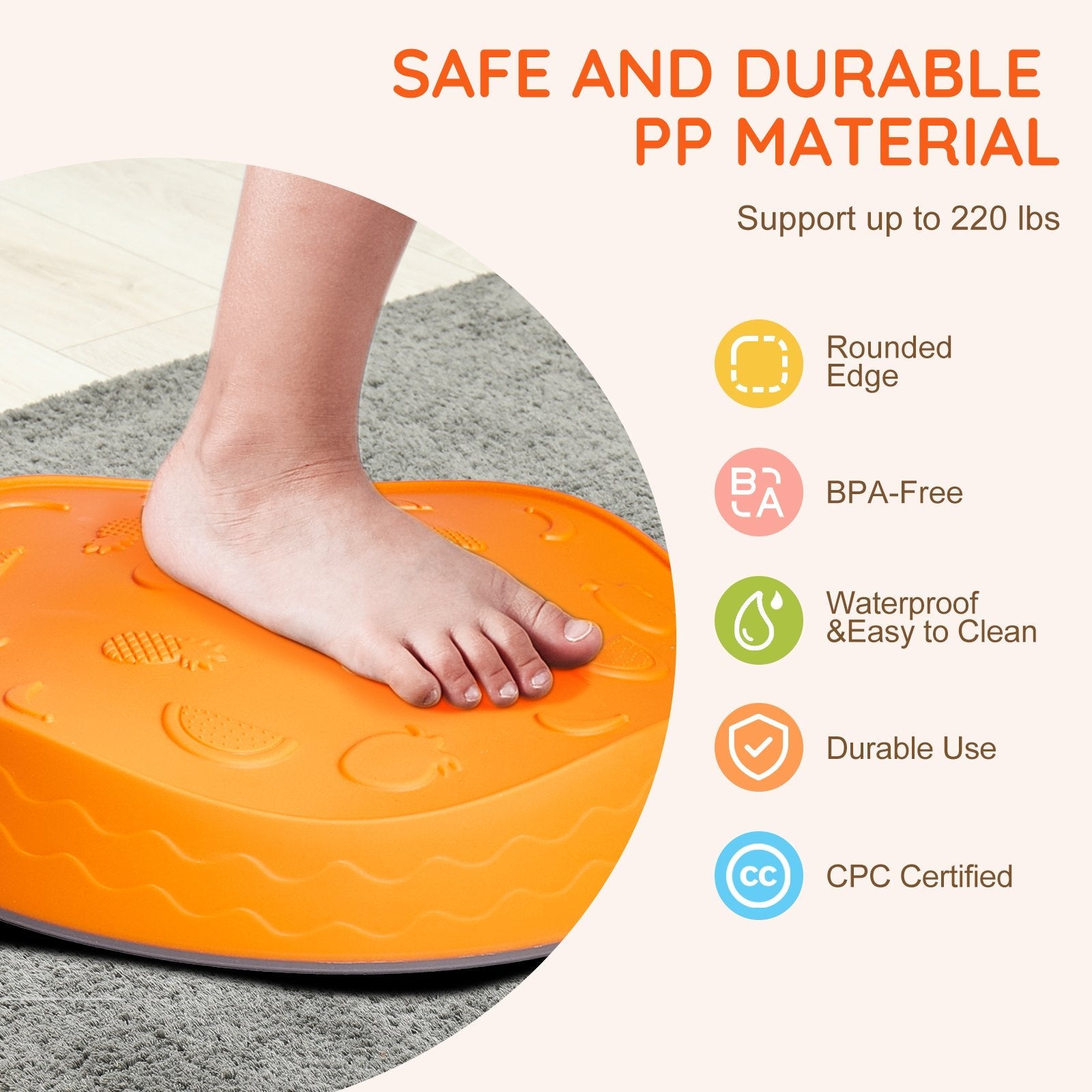 VEVOR Kids Balance Stepping Stones Sensory Obstacle Course 5 PCS Outdoor Indoor 