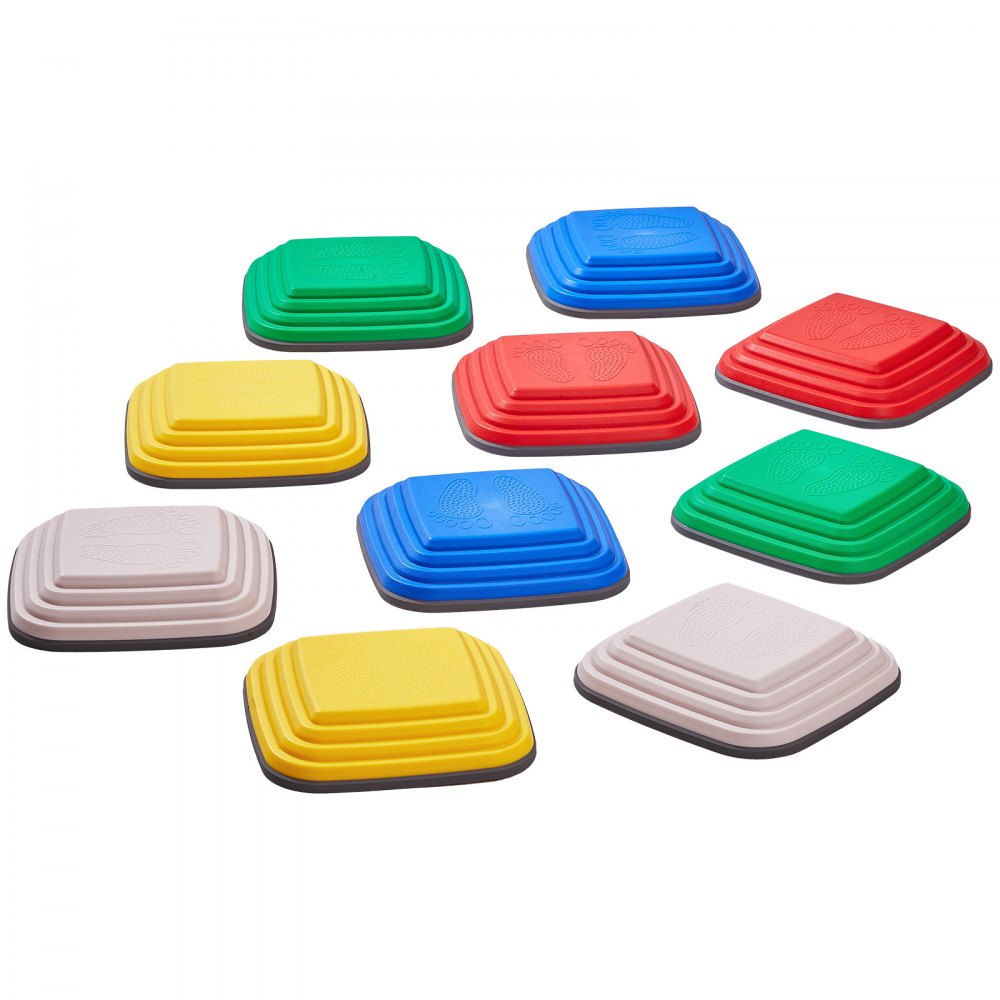 VEVOR Kids Balance Stepping Stones Sensory Obstacle Course 10 PCS Outdoor Indoor 