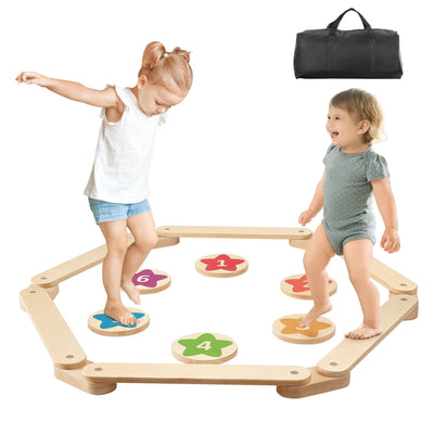 VEVOR Kids Balance Beam Stepping Stones Gymnastics Children Balance Board 6 PCS 