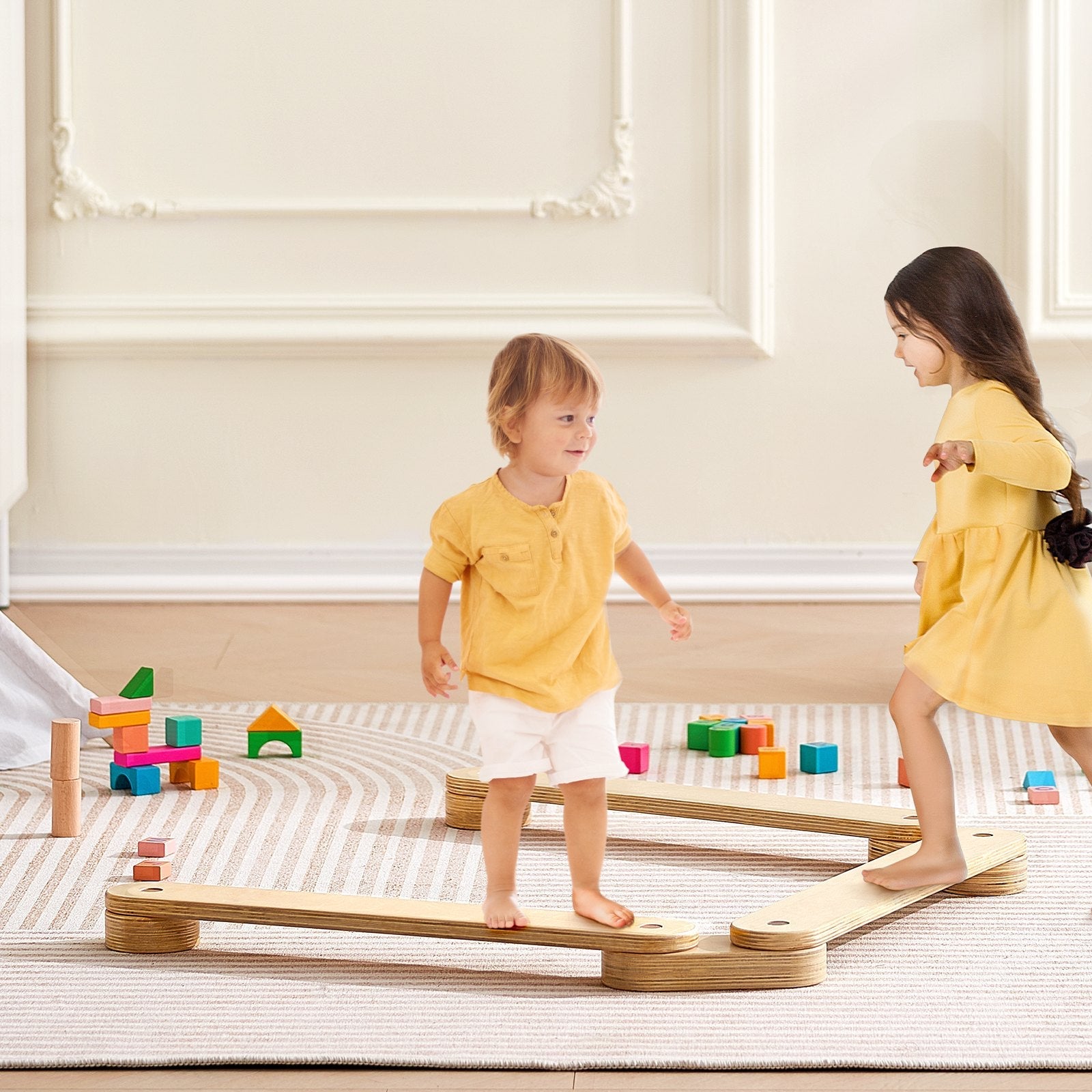 VEVOR Kids Balance Beam Stepping Stones Gymnastics Children Balance Board 3 PCS 