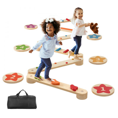 VEVOR Kids Balance Beam Stepping Stones Gym Obstacle Children Balance Board 6PCS 