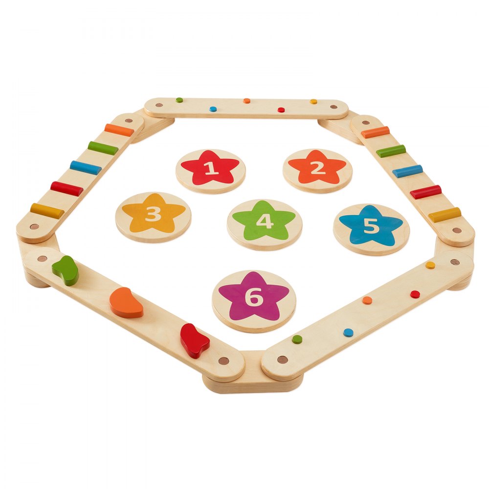 VEVOR Kids Balance Beam Stepping Stones Gym Obstacle Children Balance Board 6PCS 