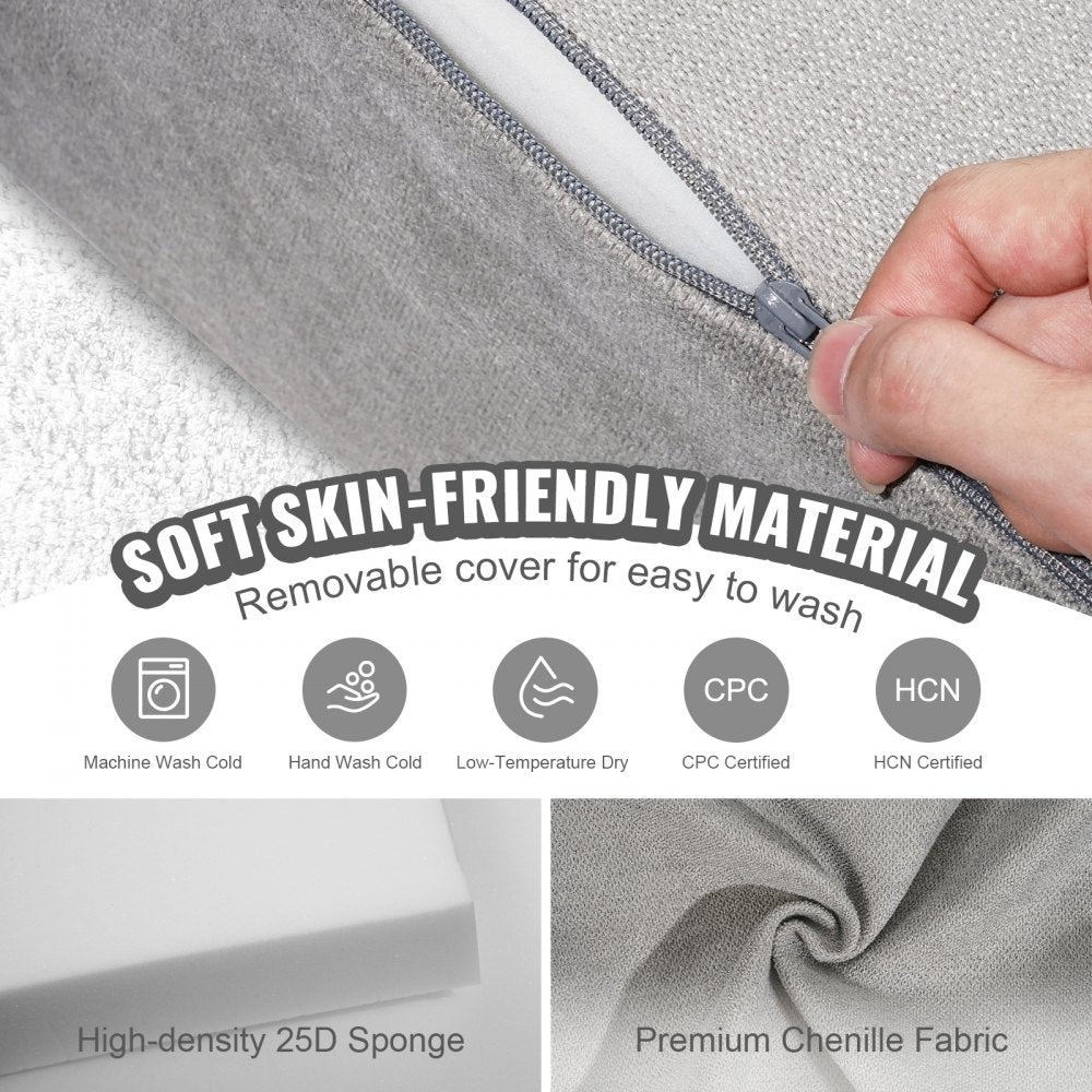 VEVOR Modular Kids Play Couch 4Pcs DIY Creative Child Sectional Sofa Dark Grey 