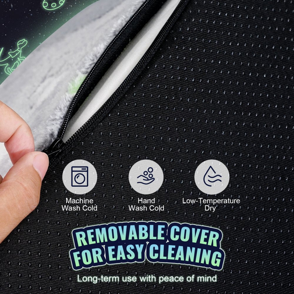 VEVOR Toddler Chair Glow in the Dark Plush Baby Chair Playroom Furniture Grey 