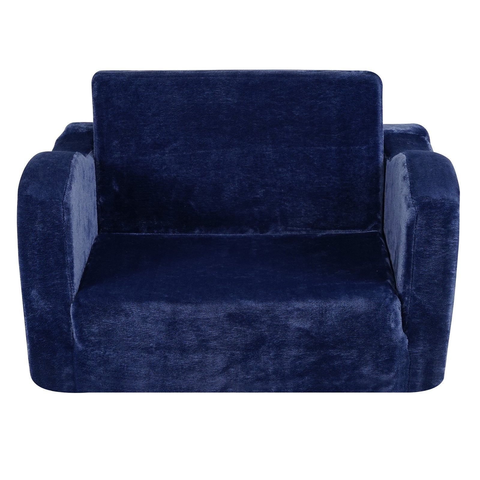 VEVOR Baby Chair Foldable 2-in-1 Comfy Baby Lounger Couch Kids Sofa Blue 