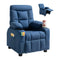 VEVOR Kids Reclining Chair Toddler Recliner with Cup Holders and Pockets (Blue)