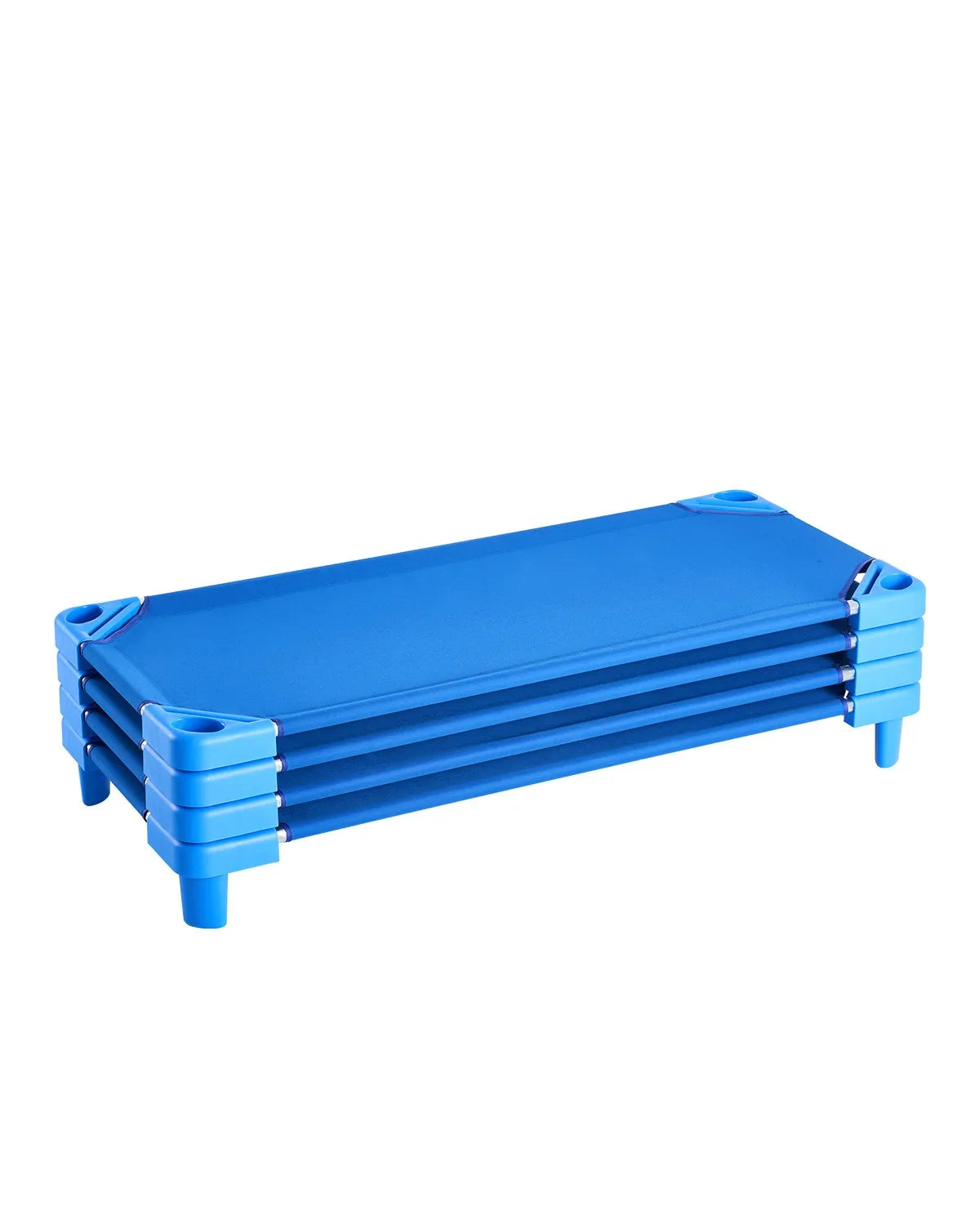 VEVOR Stackable Kiddie Cot 52" x 23" Daycare Nap Cots for Kids Blue (Pack of 4)